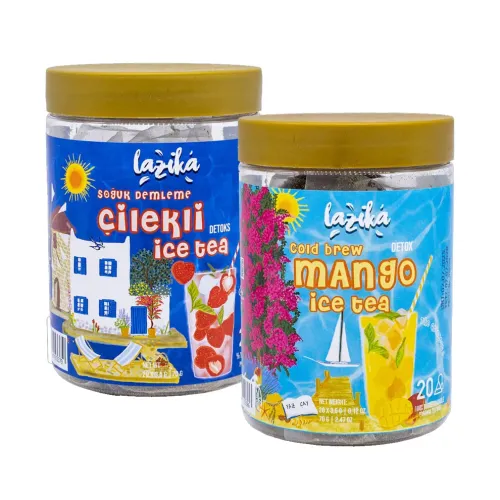 Avantajlı İkili Set Soğuk Demleme Naneli Mango ve Çilek Aromalı Soğuk Çay