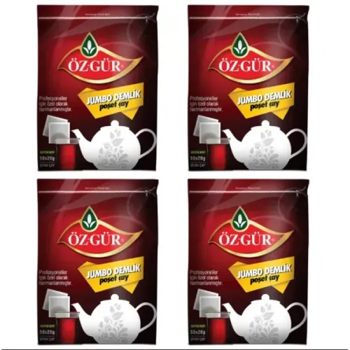 ÖZGÜR Jumbo Demlik Poşet 50*20 Gr x 4 Adet