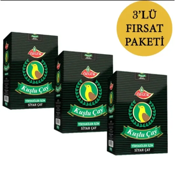 ÖZGÜR Kuşlu Çay 500 Gr x 3 Adet