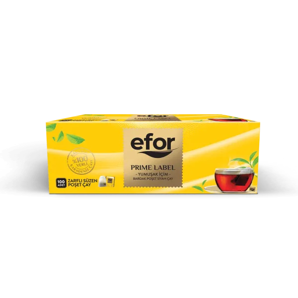 Efor Çay Prime Label Süzen Poşet Çay (100 Adet)